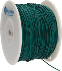 Alpha Wire - 18 AWG, 16 Strand, 305 m OAL, Tinned Copper Hook Up Wire - Green PVC Jacket, 0.079" Diam - Exact Tooling