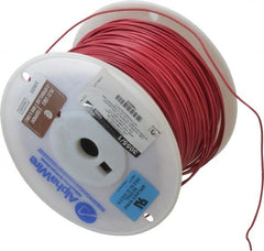 Alpha Wire - 18 AWG, 1 Strand, 305 m OAL, Tinned Copper Hook Up Wire - Red PVC Jacket, 0.072" Diam - Exact Tooling