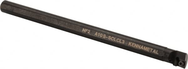 Kennametal - 19.56mm Min Bore Diam, 10" OAL, 5/8" Shank Diam, A-SCLC Indexable Boring Bar - CC.. Insert, Screw Holding Method - Exact Tooling