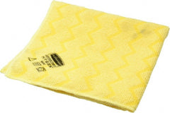 Rubbermaid - Dry Microfiber Wipes - 16" x 16" Sheet Size, Yellow - Exact Tooling