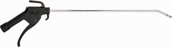 Value Collection - 160 Max psi Bent Fixed Safety Extension Tube Pistol Grip Blow Gun - 1/4 NPT, 14" Tube Length, Plastic - Exact Tooling