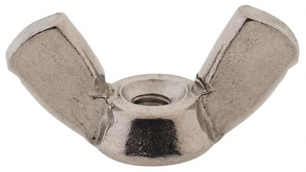 Value Collection - M3x0.50 Metric Coarse, Stainless Steel Standard Wing Nut - Grade 18-8, Austenitic Grade A2, 20mm Wing Span, 10mm Wing Span - Exact Tooling
