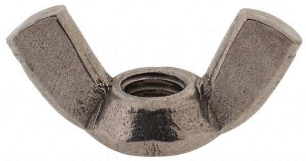 Value Collection - M6x1.00 Metric Coarse, Stainless Steel Standard Wing Nut - Grade 18-8, Austenitic Grade A2, 33mm Wing Span, 17mm Wing Span - Exact Tooling