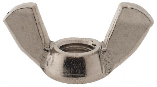 Value Collection - M8x1.25 Metric Coarse, Stainless Steel Standard Wing Nut - Grade 18-8, Austenitic Grade A2, 39mm Wing Span, 20mm Wing Span - Exact Tooling