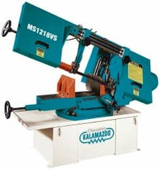 Clausing - 10 x 16" Max Capacity, Semi-Automatic Variable Speed Pulley Horizontal Bandsaw - 80 to 360 SFPM Blade Speed, 230/460 Volts, 45°, 2 hp, 3 Phase - Exact Tooling