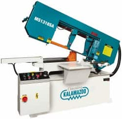 Clausing - 18-1/2 x 10-1/2" Max Capacity, Semi-Automatic Variable Speed Pulley Horizontal Bandsaw - 102 to 377 SFPM Blade Speed, 230/460 Volts, 45 & 60°, 3 hp, 3 Phase - Exact Tooling
