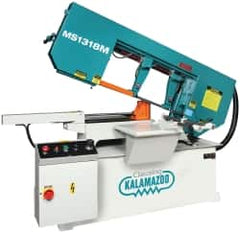 Clausing - 18-1/2 x 10-1/2" Max Capacity, Manual Variable Speed Pulley Horizontal Bandsaw - 102 to 377 SFPM Blade Speed, 230/460 Volts, 3 hp, 3 Phase - Exact Tooling