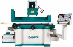 Clausing - 40 Inch Long x 16 Inch Wide Table, 5 to 25m per Min, 3 Phase, Automatic Floor Machine Surface Grinder - 7.5 hp, 1,750 RPM Spindle Speed, 230/460 Volts, 158 Inch Overall Length, 5 Inch Arbor Hole Diameter - Exact Tooling