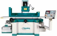 Clausing - 40 Inch Long x 16 Inch Wide Table, 5 to 25m per Min, 3 Phase, Automatic Floor Machine Surface Grinder - 7.5 hp, 1,750 RPM Spindle Speed, 230/460 Volts, 158 Inch Overall Length, 5 Inch Arbor Hole Diameter - Exact Tooling