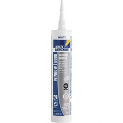 White Lightning - 10 oz Cartridge White RTV Silicone Joint Sealant - -80 to 450°F Operating Temp, 30 min Tack Free Dry Time, 24 hr Full Cure Time - Exact Tooling