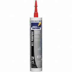 White Lightning - 10 oz Cartridge Red RTV Silicone Joint Sealant - -80 to 400°F Operating Temp, 30 min Tack Free Dry Time, 24 hr Full Cure Time - Exact Tooling