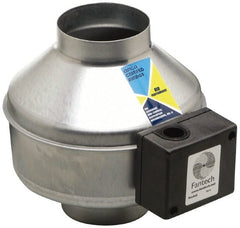 Fantech - 4" Diam, 0.19 Amp, 120 Volt Duct Fan - 135 CFM, 3,000 RPM, 0.031 hp, Variable Speed - Exact Tooling