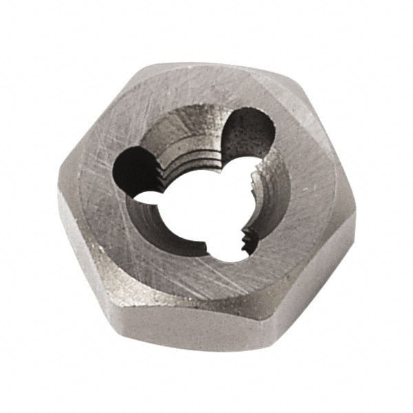 Union Butterfield - 7/8-14 UNF Thread, 1-5/8" Hex, Right Hand Thread, Hex Rethreading Die - Chromium Steel, 7/8" Thick, Series 2025 - Exact Tooling