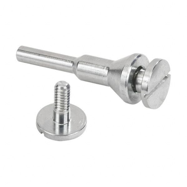 WALTER Surface Technologies - 1/4 & 3/8" Hole, Wheel Mandrel - 1/4" Shank Diam - Exact Tooling