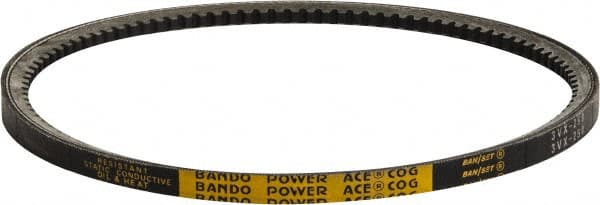 Bando - Section 3VX, 3/8" Wide, 25" Outside Length, V-Belt - Rubber Compound, Black, Narrow Cogged, No. 3VX250 - Exact Tooling