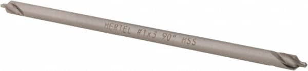 Hertel - #1 Plain Cut 90° Incl Angle High Speed Steel Combo Drill & Countersink - Exact Tooling