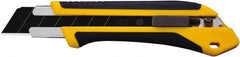 Olfa - Snap Utility Knife - 4.96" High Carbon Tool Steel Blade, Elastomer & Fiber Reinforced Polymer Handle, 1 Blade Included - Exact Tooling