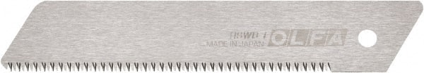 Olfa - 1 Piece Steel Serrated Blade - 142mm OAL, 5-37/64" Blade Length, 0.02" Blade Thickness - Exact Tooling