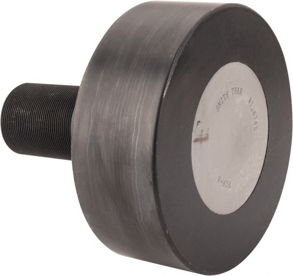 Accurate Bushing - 8" Roller Diam x 3" Width, 2-1/2" Stud Diam x 5-1/2" Length, Plain Stud Load Runner - Carbon Steel, 3-1/4" Thread Length, 2-1/2-12 Thread, 8-1/2" OAL, 35,800 Lb Dynamic Cap, 62,000 Lb Static Cap - Exact Tooling