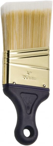Ability One - 2-1/2" Flat Synthetic Sash Brush - 2" Bristle Length, 2-3/8" Short Handle - Exact Tooling