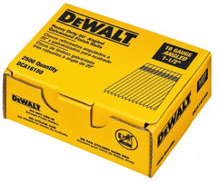 DeWALT - 16 Gauge 1-1/2" Long Finishing Nails for Power Nailers - Grade 2 Steel, Galvanized Finish, Angled Stick Collation - Exact Tooling