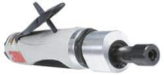 3M - 1/4" Collet, Straight Handle, Air Straight Die Grinder - 12,000 RPM, Directional Exhaust, 35 CFM, 1 hp, 90 psi, 1/4 NPT Inlet - Exact Tooling
