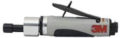3M - 1/4" Collet, Straight Handle, Air Straight Die Grinder - 8,000 RPM, Directional Exhaust, 35 CFM, 1 hp, 90 psi, 1/4 NPT Inlet - Exact Tooling
