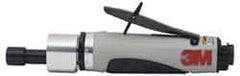 3M - 1/4" Collet, Straight Handle, Air Straight Die Grinder - 8,000 RPM, Directional Exhaust, 35 CFM, 1 hp, 90 psi, 1/4 NPT Inlet - Exact Tooling