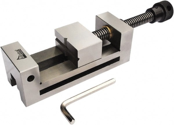 Gibraltar - 2-3/4" Jaw Width, 3" Jaw Opening Capacity, 1-9/16" Jaw Height, Toolmaker's Vise - Flat Jaw, 0.003" Parallelism, 0.005" Squareness, 254mm OAL x 4-1/4" OAH - Exact Tooling