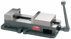 Wilton - 8" Jaw Width, 7-1/2" Jaw Opening Capacity, Horizontal Stationary Machine Vise - Manual Operation, 1 Station, 28" Long x 11" High x 2-1/2" Deep, 2-1/4" Jaw Height, 85,000 psi Max Clamp Force, Ductile Alloy - Exact Tooling