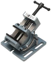 Wilton - 4" Jaw Opening Capacity x 1-1/2" Throat Depth, Angle Drill Press Vise - 4" Wide x 1-1/2" High Jaw, Stationary Base, Standard Speed, 7-1/4" OAL x 4-1/2" Overall Height, Cast Iron - Exact Tooling