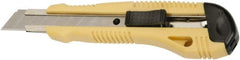 Ability One - Snap Utility Knife - 5-5/8" Steel Blade, Yellow Steel Handle - Exact Tooling