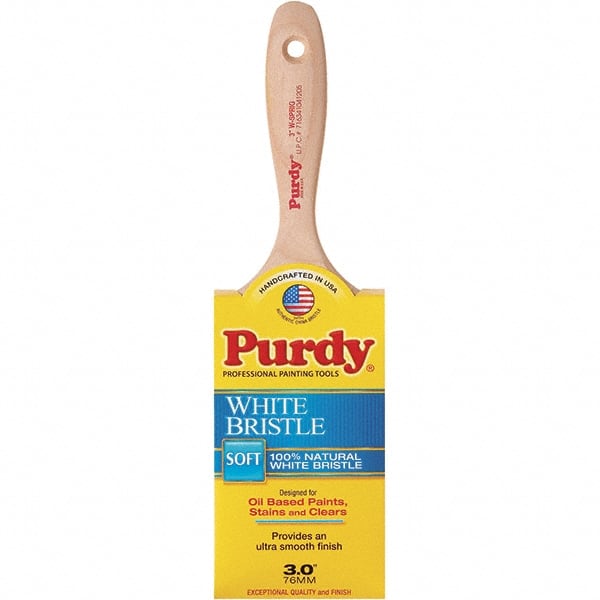 Purdy - 3" Flat Hog General Purpose Paint Brush - 3-1/8" Bristle Length, 5-1/2" Wood Beavertail Handle - Exact Tooling