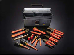 Ampco - 17 Piece 3/8" Drive Insulated Hand Tool Set - Comes in Tool Box - Exact Tooling