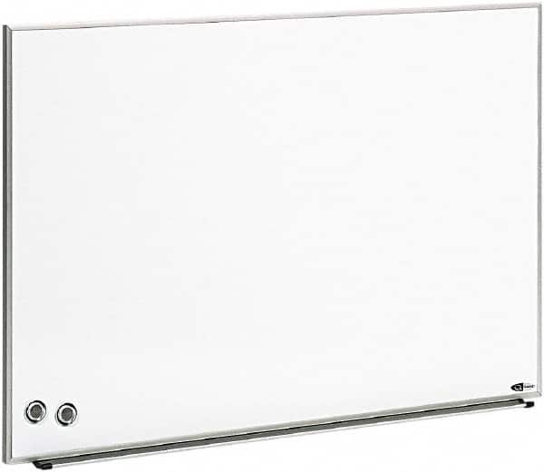 Quartet - 23" High x 34" Wide Enameled Steel Magnetic Marker Board - Aluminum Frame, 1-1/4" Deep, Includes Accessory Tray/Rail, One Dry-Erase Marker & Magnets & Mounting Kit - Exact Tooling