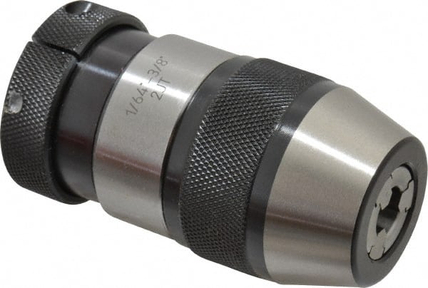 Accupro - JT2, 1/32 to 3/8" Capacity, Tapered Mount Drill Chuck - Keyless, 1.693" Sleeve Diam, 3.189" Open Length - Exact Tooling
