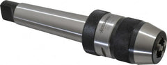 Accupro - 4MT, 1/32 to 1/2" Capacity, Integral Shank Drill Chuck - Keyless, Taper Shank, 1.89" Sleeve Diam, 3.15" Open Length - Exact Tooling