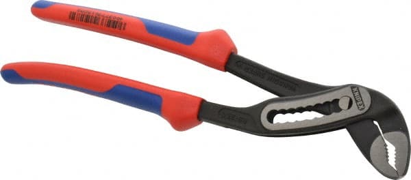 Knipex - 10" OAL, 1" Jaw Length, Adjustable Pliers - Self Gripping Jaw, Standard Head, Comfort Grip Handles - Exact Tooling