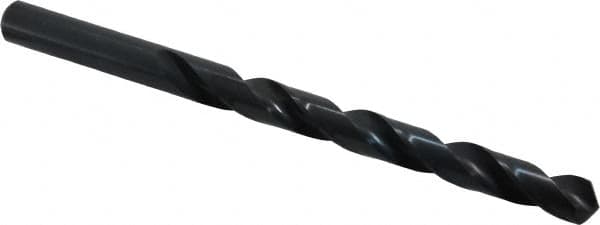 Cleveland - Letter Q 118° High Speed Steel Jobber Drill - Oxide Finish, Right Hand Cut, Spiral Flute, Straight Shank, 4-3/4" OAL, Standard Point - Exact Tooling