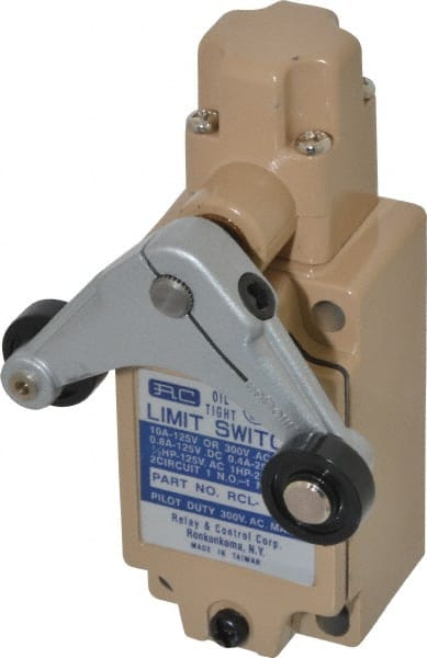 Value Collection - SPDT, NC/NO, 120 VAC, 240 VAC, 480 VAC at 10 Amps, Screw Terminal, Roller Lever Actuator, General Purpose Limit Switch - Exact Tooling