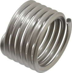 Recoil - 1-8 UNC, 1" OAL, Free Running Helical Insert - 6-3/8 Free Coils, Tanged, Stainless Steel, Bright Finish, 1D Insert Length - Exact Tooling