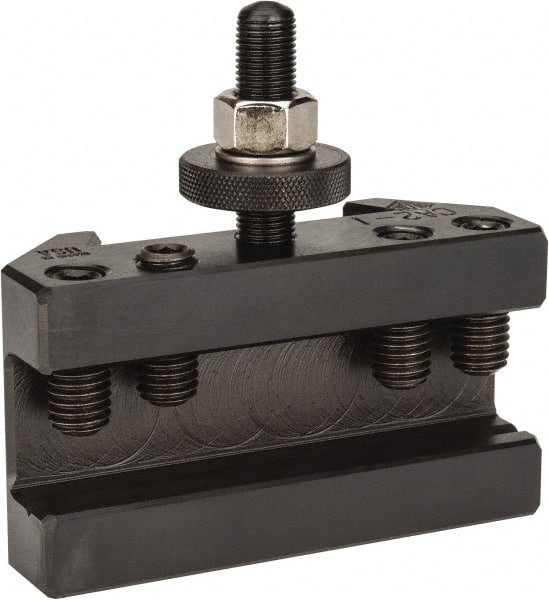 Aloris - Series CA, #2 Boring, Turning & Facing Tool Post Holder - 14 to 20" Lathe Swing, 2-1/2" OAH, 1" Max Tool Cutting Size, 1-13/16" Centerline Height - Exact Tooling