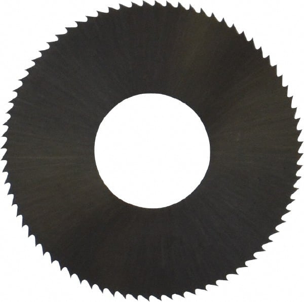 Controx - 1" Diam x 0.008" Blade Thickness x 3/8" Arbor Hole Diam, 80 Tooth Slitting and Slotting Saw - Arbor Connection, Right Hand, Uncoated, High Speed Steel, Concave Ground - Exact Tooling