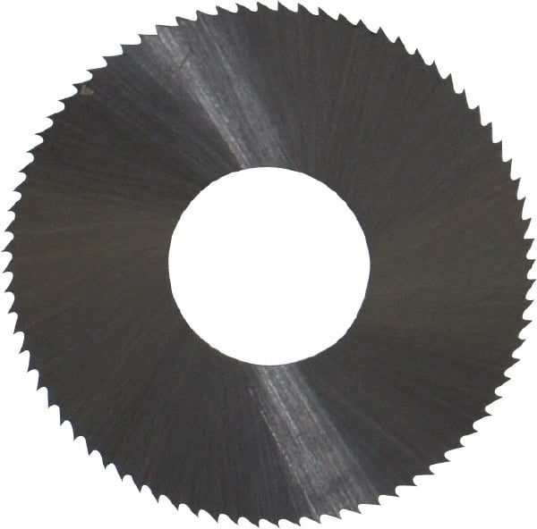 Controx - 1" Diam x 0.01" Blade Thickness x 3/8" Arbor Hole Diam, 80 Tooth Slitting and Slotting Saw - Arbor Connection, Right Hand, Uncoated, High Speed Steel, Concave Ground - Exact Tooling