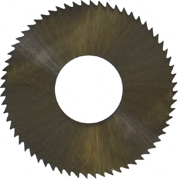 Controx - 1" Diam x 0.014" Blade Thickness x 3/8" Arbor Hole Diam, 64 Tooth Slitting and Slotting Saw - Arbor Connection, Right Hand, Uncoated, High Speed Steel, Concave Ground - Exact Tooling
