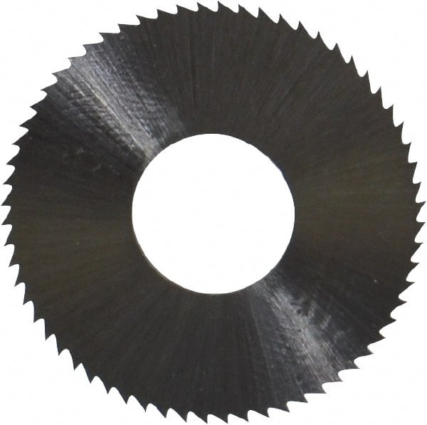 Controx - 1" Diam x 0.025" Blade Thickness x 3/8" Arbor Hole Diam, 64 Tooth Slitting & Slotting Saw - Arbor Connection, Right Hand, Uncoated, M2 High Speed Steel, Concave Ground - Exact Tooling