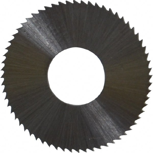 Controx - 1" Diam x 0.0313" Blade Thickness x 3/8" Arbor Hole Diam, 64 Tooth Slitting & Slotting Saw - Arbor Connection, Right Hand, Uncoated, M2 High Speed Steel, Concave Ground - Exact Tooling