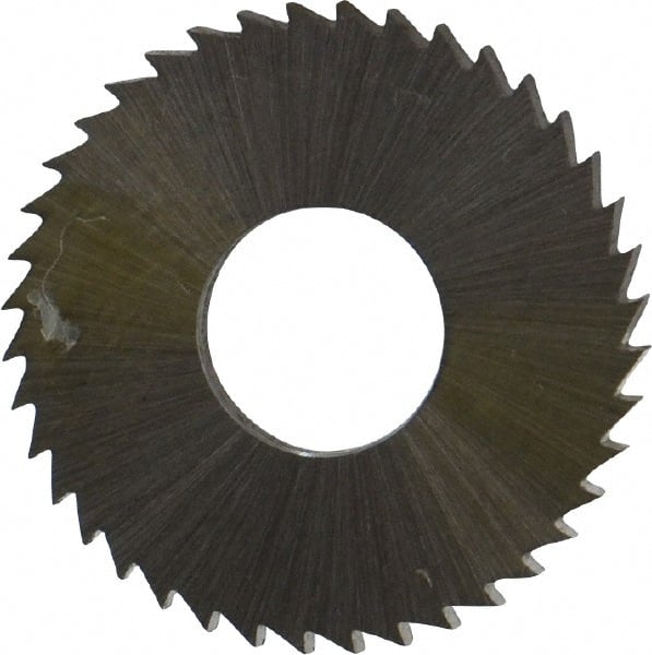 Controx - 1" Diam x 0.0938" Blade Thickness x 3/8" Arbor Hole Diam, 40 Tooth Slitting and Slotting Saw - Arbor Connection, Right Hand, Uncoated, Cobalt, Concave Ground, Contains Keyway - Exact Tooling
