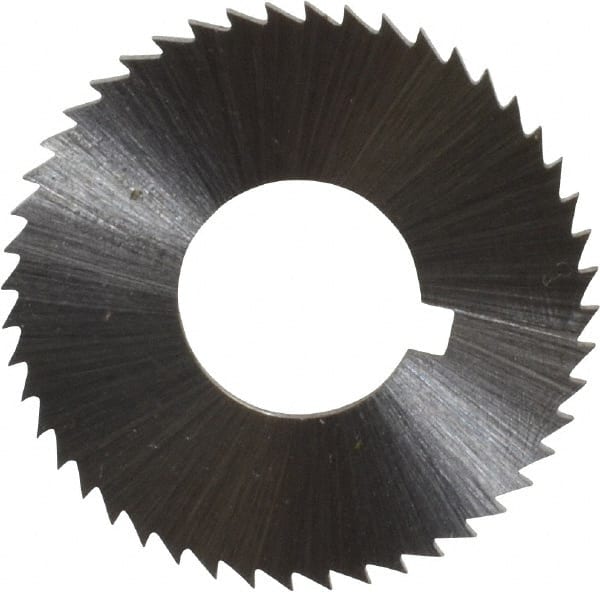 Controx - 1-1/4" Diam x 0.0469" Blade Thickness x 1/2" Arbor Hole Diam, 48 Tooth Slitting and Slotting Saw - Arbor Connection, Right Hand, Uncoated, Cobalt, Concave Ground, Contains Keyway - Exact Tooling