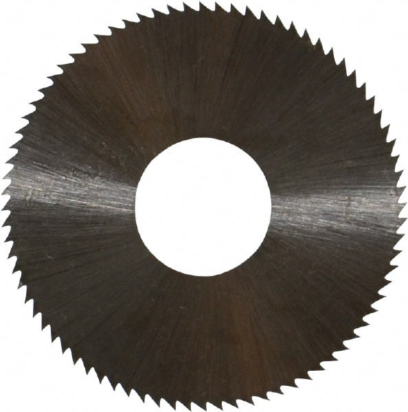 Controx - 1-1/2" Diam x 0.014" Blade Thickness x 1/2" Arbor Hole Diam, 80 Tooth Slitting and Slotting Saw - Arbor Connection, Right Hand, Uncoated, High Speed Steel, Concave Ground - Exact Tooling